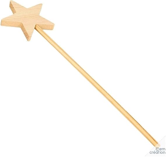 Artemio Wooden magic wand 23 cm, Beige