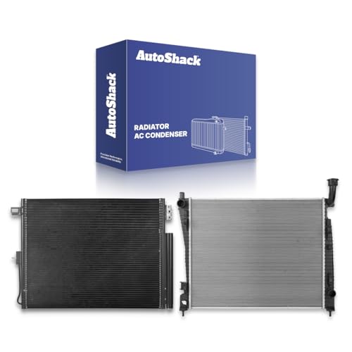 AutoShack Radiator Air Conditioning AC Condenser Replacement for 2011-2023 Dodge Durango 2011-2021 Jeep Grand Cherokee 2-PC
