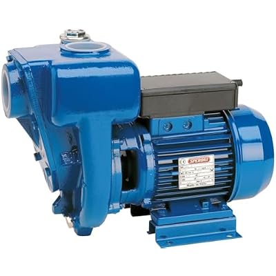 Speroni 1833100 Model HGM 50-1.1 Selfpriming Monoblock Water Pump with Open Impeller, 230 Volts, 8.2 Amp, 3450 RPM Two Pole Induction Motor, 1.1kW, 60Hz Frequency, Single Phase, Cast Iron Pump Body