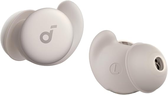 Soundcore Sleep Earbuds Set by Anker with Comfortable Ear Tips and Wings | 30 dB High-Frequency Noise Reduction, Side Sleeper Comfort, 80H Playtimae, Stream Content via Bluetooth 5.3, Sleep Tracking