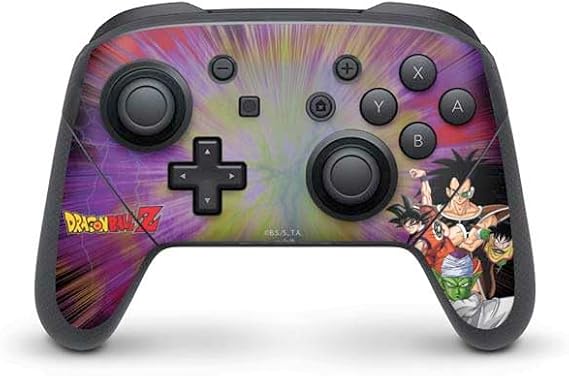 Skinit Decal Gaming Skin Compatible with Nintendo Switch Pro Controller - Officially Licensed Dragon Ball Z Saiyan Saga Design
