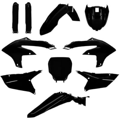 Polisport Motocross MX Replica Plastic Kit for Yamaha YZ 250F450F 2023-2025 Dirt Bike OEM Quality, Durable, Flexible & Perfect Fit Black