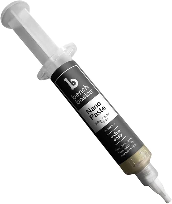 NANO Paste, Extra Easy (56%) Silver Solder Paste w/Dispensing Syringe, 1/4 ozt