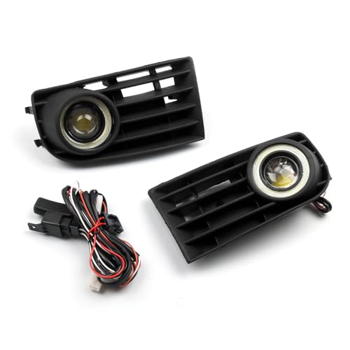 Front Grilles Angel Eyes Fog Lights Lamps Fit For VW Golf 5 MK5 Rabbit 2003-2009