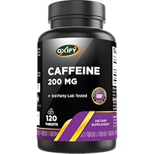 Oxify Caffeine 200 mg | 120 Tablets | Gluten-Free, Non-GMO | Supplement Made in USA
