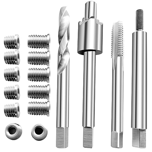M50.8 Two Sizes Thread Repair Kit Including 6pcs 11.6mm Stainless Steel Inserts, 6pcs 7.6mm Stainless Steel Inserts