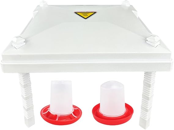 Chicken Brooder Heater for Chicks 12 x 12 for 20 Chicks Chicken Brooder with Adjustable Height Brooder Plate