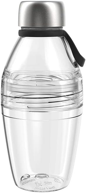 KeepCup Water Bottle, Reusable Lightweight Plastic Dual Opening with Leakproof Steel Cap, 18oz/530ml - Black