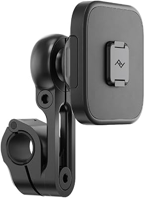 Peak Design Mobile Motorcycle MirrorGPS Phone Mount, Non-Charging, SlimLink Mounting, Rigid Arm, Fits Mirror Stems or Accessory Bars 78-1 18 Diameter, Vibration Isolator, Motorcycle Phone Mount