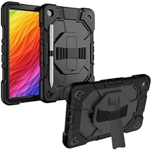 Omnpak for Samsung Galaxy Tab A9 Plus 11 inch Case 2024 (X210,X215,X216), Protective Cover for Galaxy Tab A9+ with 360 Rotating Stand, Hand Strap, Shoulder Strap, Black/Purple