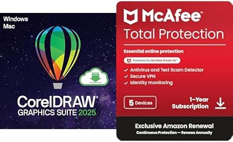 CorelDRAW Graphics Suite + McAfee Total Protection 5-Device