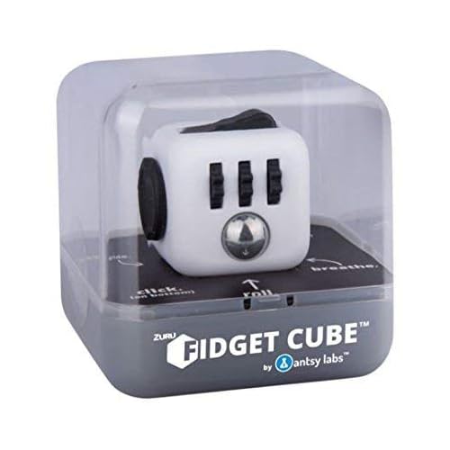 ZURU Fidget Cube by Antsy Labs WhiteBlack - The Original and Still the Best Anti-Stress Toy, Fidget Toy Designed to Help you Focus