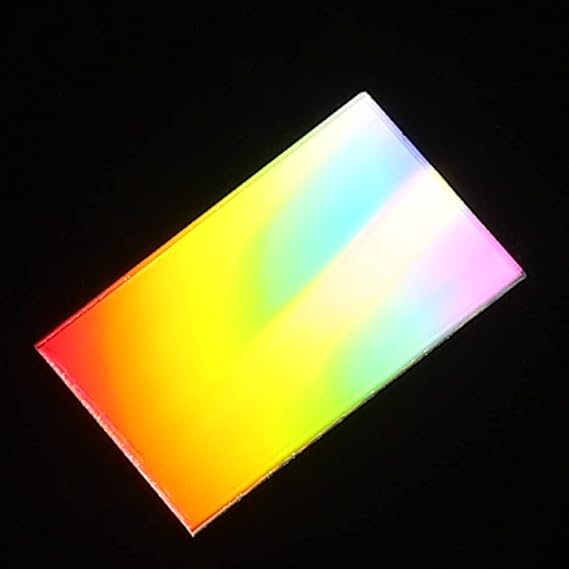 Double Axis Diffraction Grating Sheet Holographic 1000-2400 Lines Optical Instrument Crosshair orthogonal Measure Interference (Color : 1000 Lines 1mm, Diameter : 40x25mm)