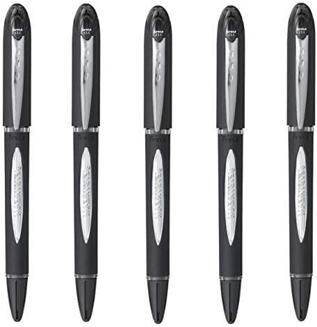 Uni- Ball Jet Stream Sx-210 1.0 Mm Roller Ball Pens In 4 Colours (pack Of 5) (black)