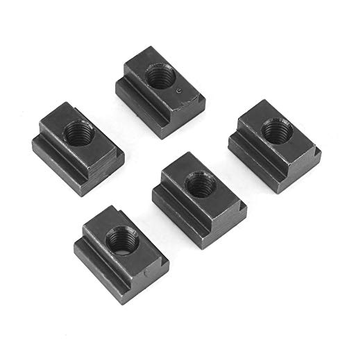5-Pack M8 T-Slot Nuts - 45 Carbon Steel Black Oxide Coated for Aluminum Extrusions, Machine Tables & Woodworking Jigs