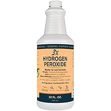 3% Hydrogen Peroxide Solution - 2 Gallons Just Food-Grade H2O2 &amp;amp;amp; Water! - Ecofriendly Natural Cleaning Solution for Kitchen, Bath, Laundry, and More - HDPE Jug with Child-Safe Cap Made in USA