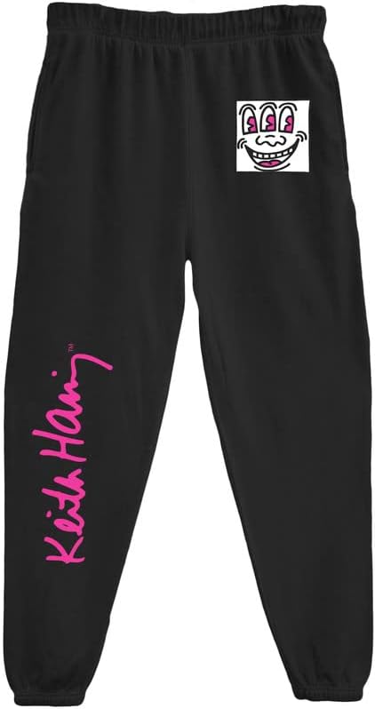 Keith Haring Three-Eyed Monster Black Jogger Sweatpant for Men or Women