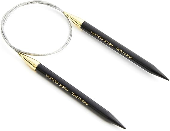 Lantern Moon Ebony Wood Fixed Circular Needles 16" (40cm) | US Size 6 (4.0mm)