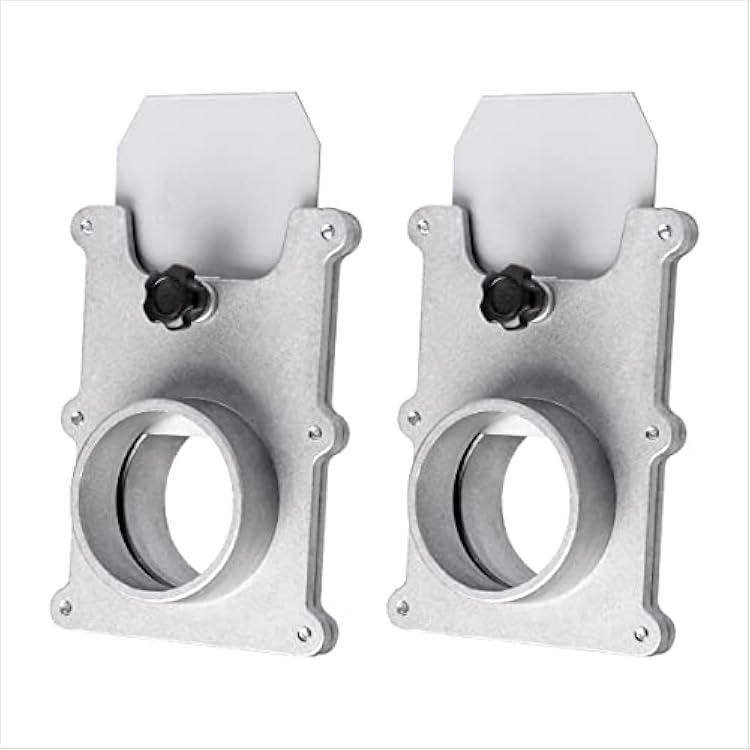 POWERTEC 70134-P2 2-12-Inch Aluminum Blast Gate for Dust Collector, Dust Collection Fittings - 2 PK