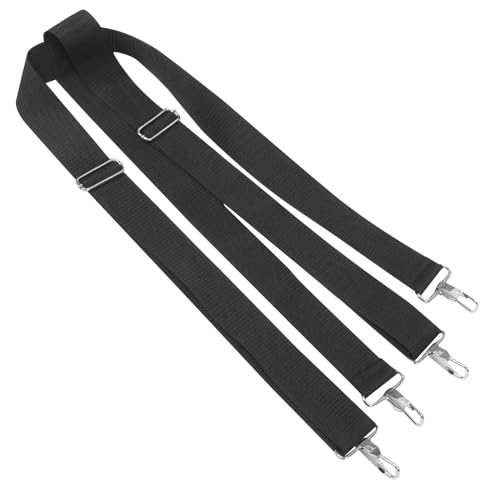 Adjustable Marching Snare Drum Strap with Hooks Black Double Shoulder Sling for Percussion Instruments Wide Belt Suitable for Snare and Waist Drums Comfortable Support for Parades