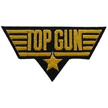EagleEmblems PM0246 PM0246 Patch-USN,TOP Gun,Gold (4.25'')