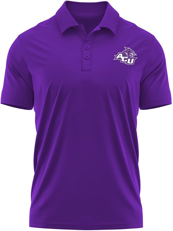 Official NCAA Collegiate Men's Sport Polo Short Sleeve Shirt Left Chest Logo Collection