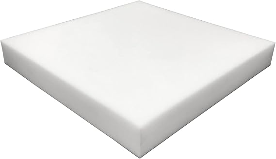 Foamma 3" x 23" x 23" High-Density Upholstery Foam Padding, Thick Custom Pillow, Chair and Couch Cushion Replacement, Craft Supplies for Upholstery and Seat Repair
