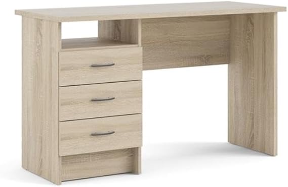 Tvilum Whitman Desk with 3 Drawers, Oak Structure