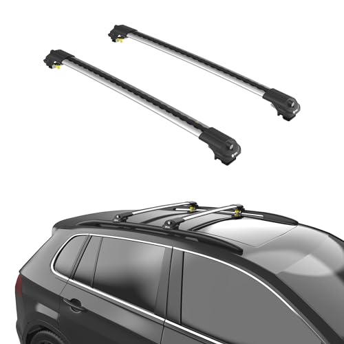 TURTLE Compatible with Citroen C4 Grand Picasso 2006-2013 Air1 roof Rack | Silver