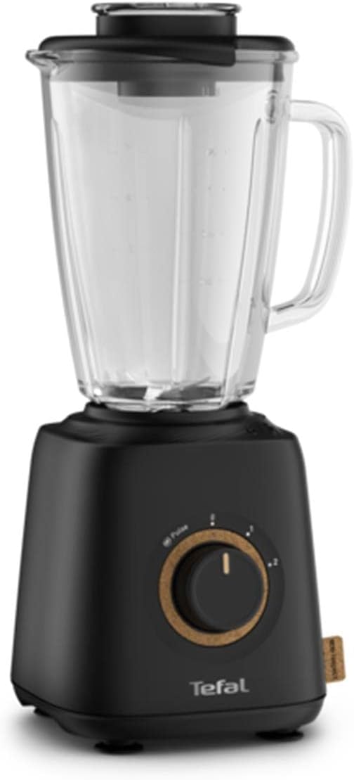Tefal BL46EN Eco Respect ayaklı mikser, 800 W motor, ekolojik tasarım, 1,75 litre kapasite, sıcak ve soğuk tarifler, 2 hız ve darbe fonksiyonlu döner düğme | siyah