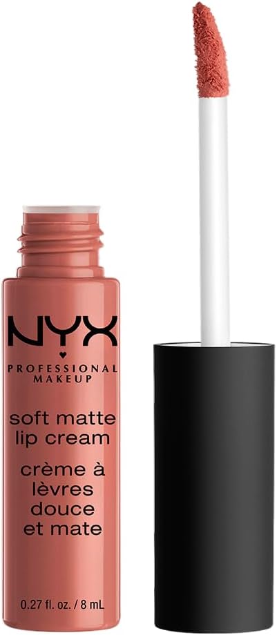 NYX Professional Makeup Soft Matte Lip Cream with Creamy Whipped Texture & Matte Finish, Highly Pigmented Colour, Long Lasting, Vegan Formula, Shade: Cannes