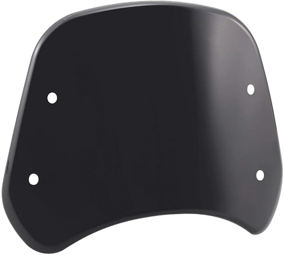 GLoyer Motorcycle Windshield Motorcycle Retro Windshield Instrument Visor Wind Deflector Protector Compatible with Benelli Leoncino 250 500 Trail Black