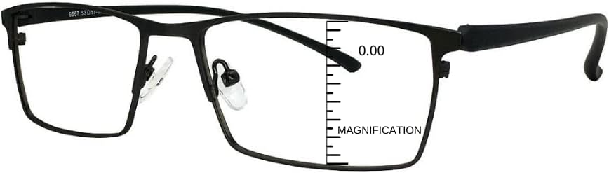 ProEyes Milton, Progressive Blue Light Blocking Readers, 0 Strength on Top Lens, Lightweight