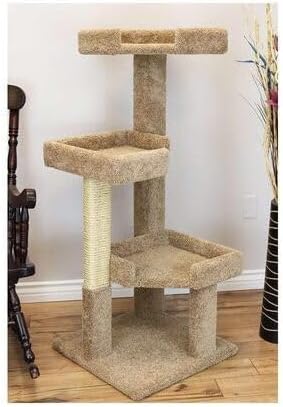 New Cat Condos 51" Solid Wood Large Cat Tree