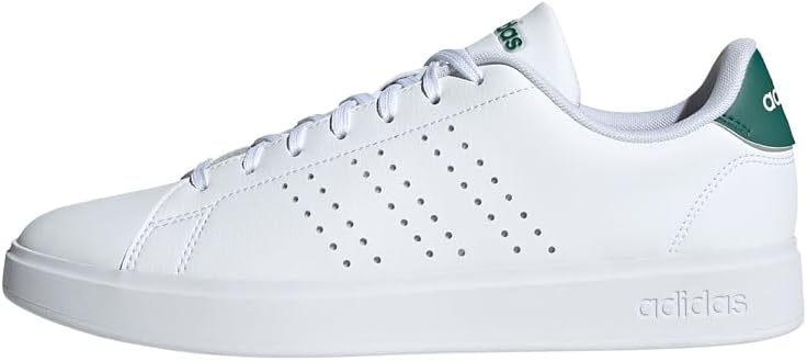 adidas Men's Advantage 2.0 Shoes Cloud White/Core Black/Green 42 2/3 EU