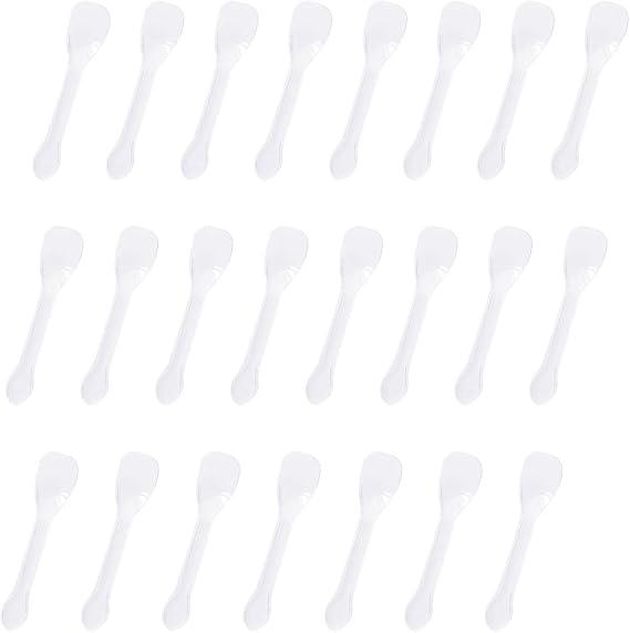 100pcs Small taster ice cream desser spoons, Wrapped Mini Plastic Spoons