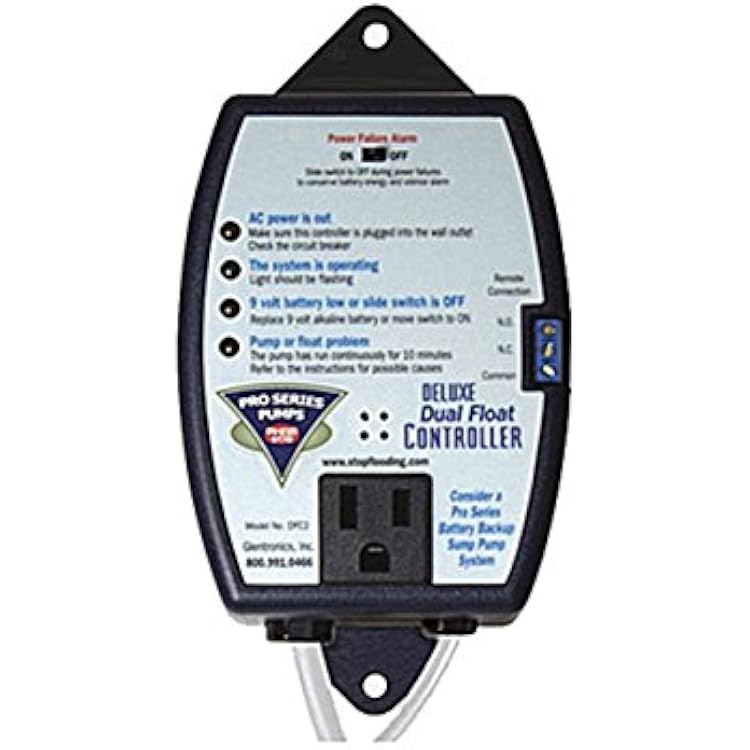 THE BASEMENT WATCHDOG Glentronics, Inc. DFC2 Dual Float Controller, White