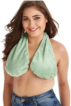 EHOTER Hanging Neck Nursing Bra - Comfortable Tata Towel Bra for Womens - Soft Sports Absorb Water & Sweat (Green)