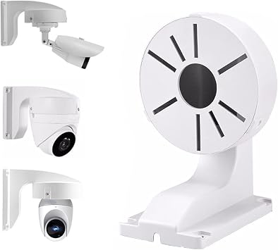 Security Camera Mount Bracket, ABS Indoor Outdoor Wall Mount L-Type Bracket for CCTV Security Dome IP Camera Mounting, Dome Camera Mount