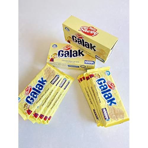 Galak Chocolate Blanco con Leche de Venezuela Pack of 2, contenido neto: 2 caja con 5 barras de 130gr cu