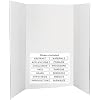 Trifold Poster Board 36 x 48 White Presentation Board - Self-Adhesive Science Subtitles Included - Science Fair Display Boards, for School, Fun Projects and Business Presentations - by Emraw