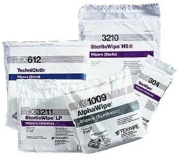 Texwipe Low-Particulate Wipes, 12 (in) x 12 (in): 100/bag