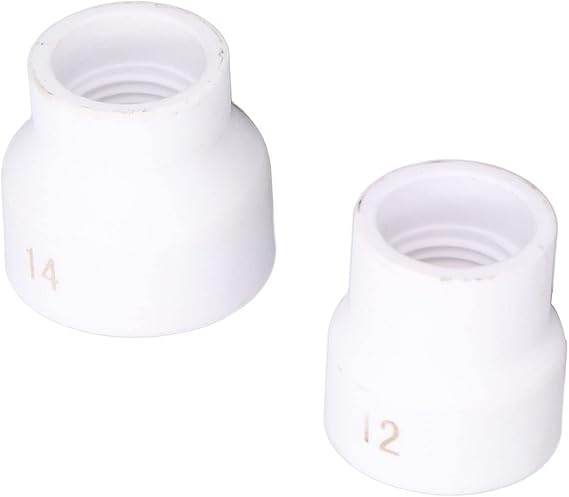 2Pcs TIG Welding Cup,12 14 Ceramic Nozzle Accessory Set Kit TIG Welding Cup Ceramic Nozzle Accessory Set Kit for Welding Porcelain Nozzles for WP9/17/18/20/25/26 (White)