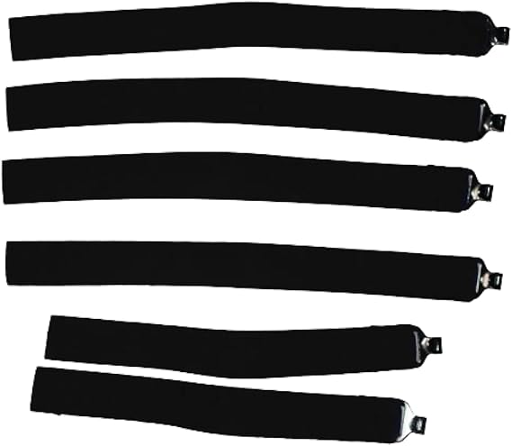 Rawlings | Catchers Leg Guard Straps | Baseball/Softball | Set of 6 | Black