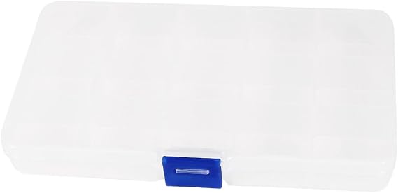 uxcell Plastic 15 Compartment Screws Electronic Component Storage Box Case