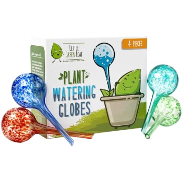 Automatic Plant Watering Globes Self Watering Planter Inserts Set of 4 | Hands Free Multicolor Glass Bulbs | Planter Spikes to Support Indoor & Outdoor Plant Health 100ml