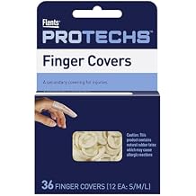 Flents First Aid Finger Cots, Protect Finger During Healing, Cover Cuts & Injuries, Durable & Comfortable Barrier Gloves for Wound Care and Hygiene, Disposable, Latex, 36 Count