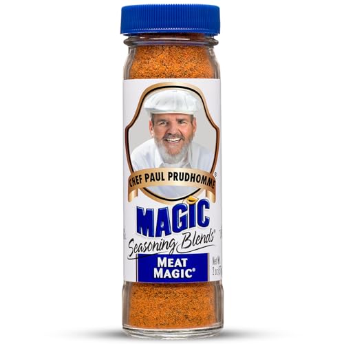 Chef Paul Magic Seasoning Blends Meat Magic | Bold & Savory Steak and Meat Seasoning | Perfect for BBQ, Grilling, and Cooking | All Purpose Seasoning Blend for Poultry, Beef & More | 2 oz Pack Of 1