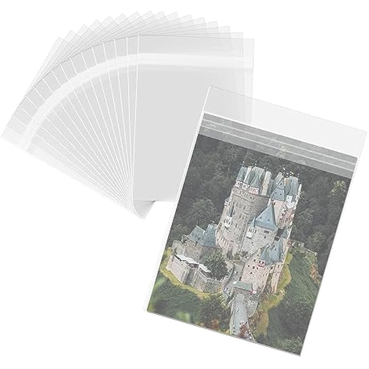Mat Board Center 100 Pack 11x14 Inch Crystal Clear Resealable Plastic Storage Bags, Acid-Free Archival Sleeves for Photos, Artwork, Documents