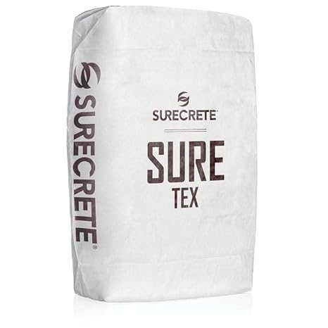 SureCrete SureTex Microcement Concrete Overlay | White | 45 lb | Interior & Exterior Floors, Patios, Pool Decks & Driveways